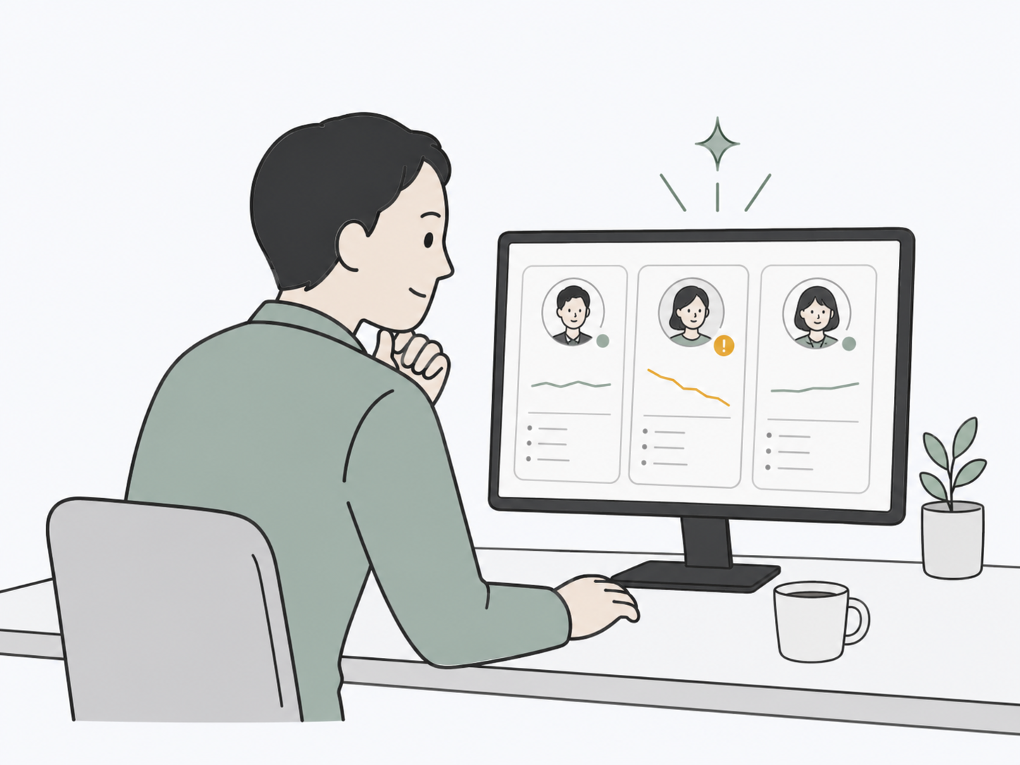 チームの感情スコアと要フォローアラートをAIが検知