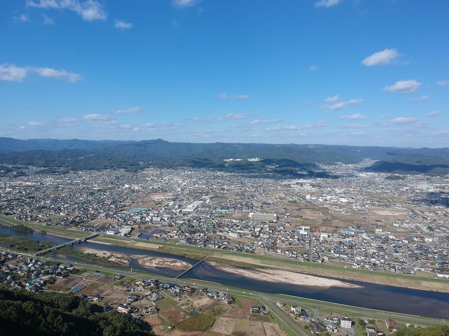 福山市北部一望